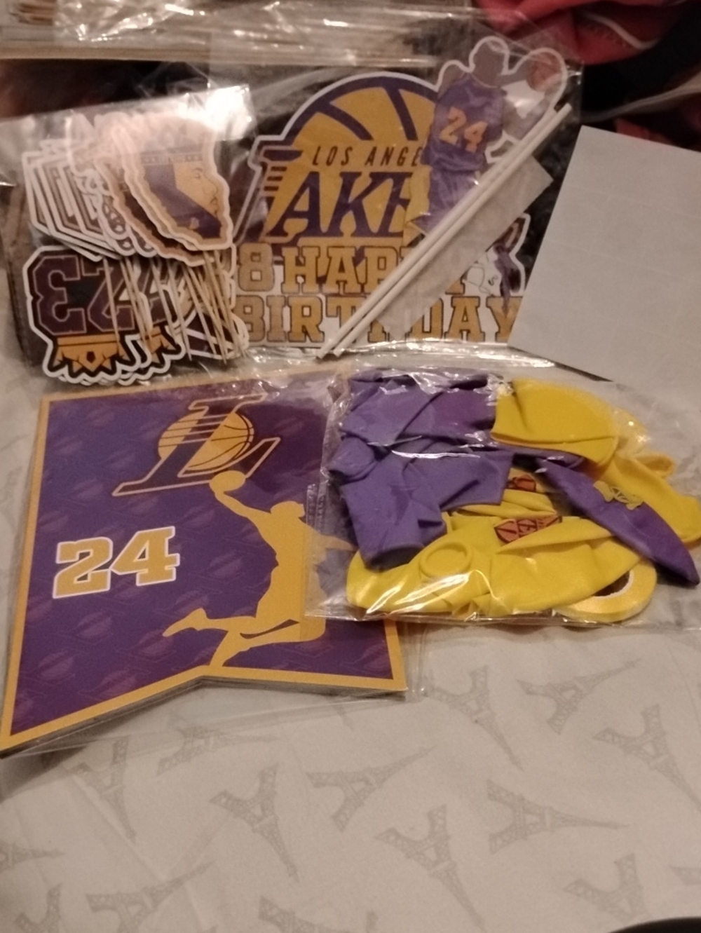 Lakers 24 Kobe Bryant Birthday Party Supplies Pack Kids Basketball Celebrate